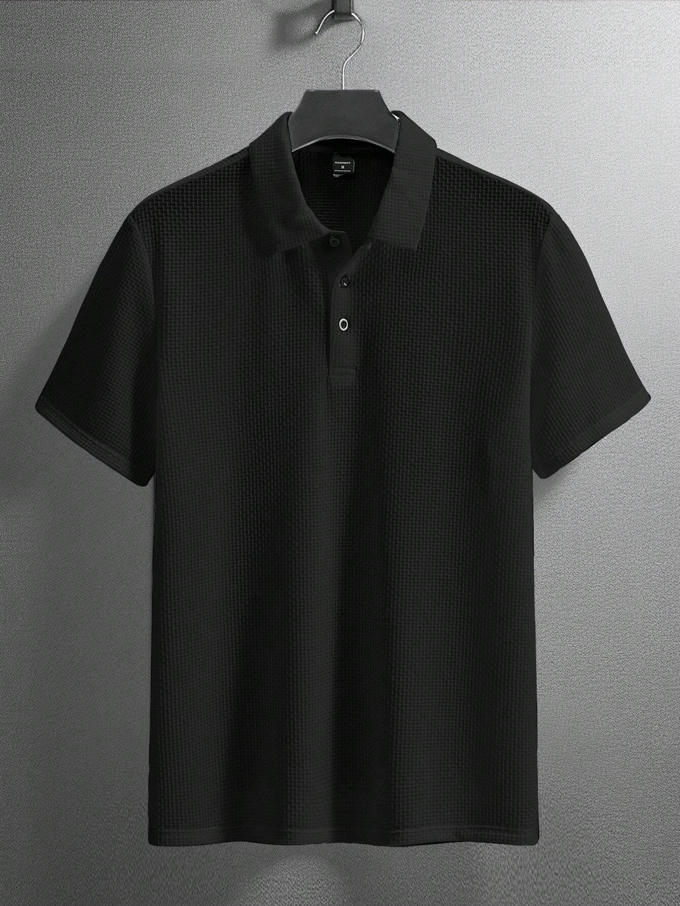 Black cotton T-shirt-image