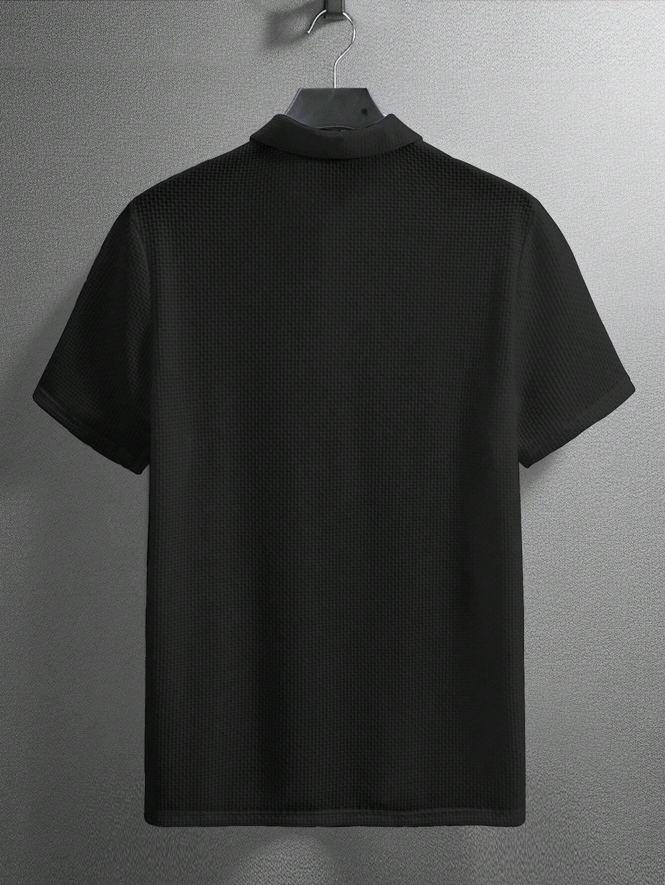 Black cotton T-shirt