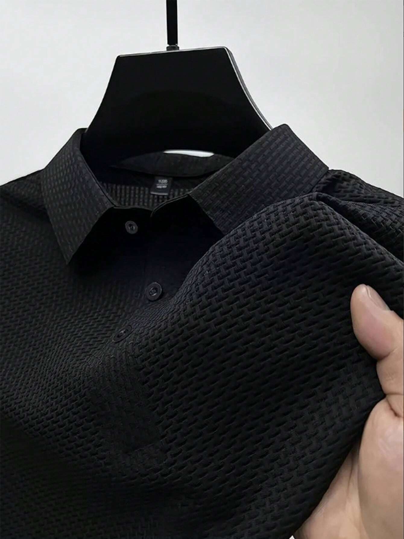 Black cotton T-shirt Image